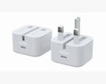 Apple 20W USB-C Power Adapter UK Modello 3D