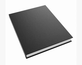 Book With Hard Cover Closed 3D model