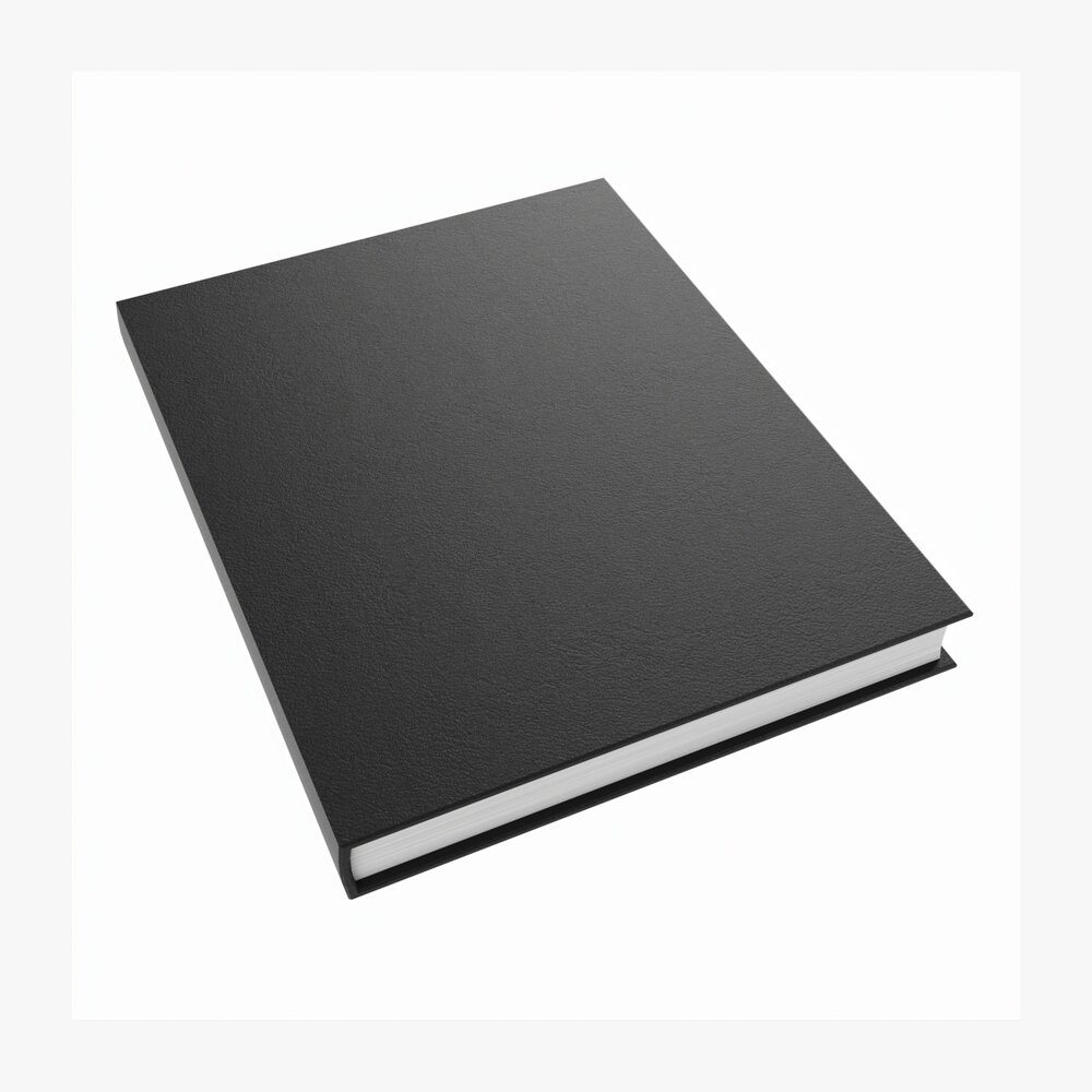 Book With Hard Cover Closed 3d model