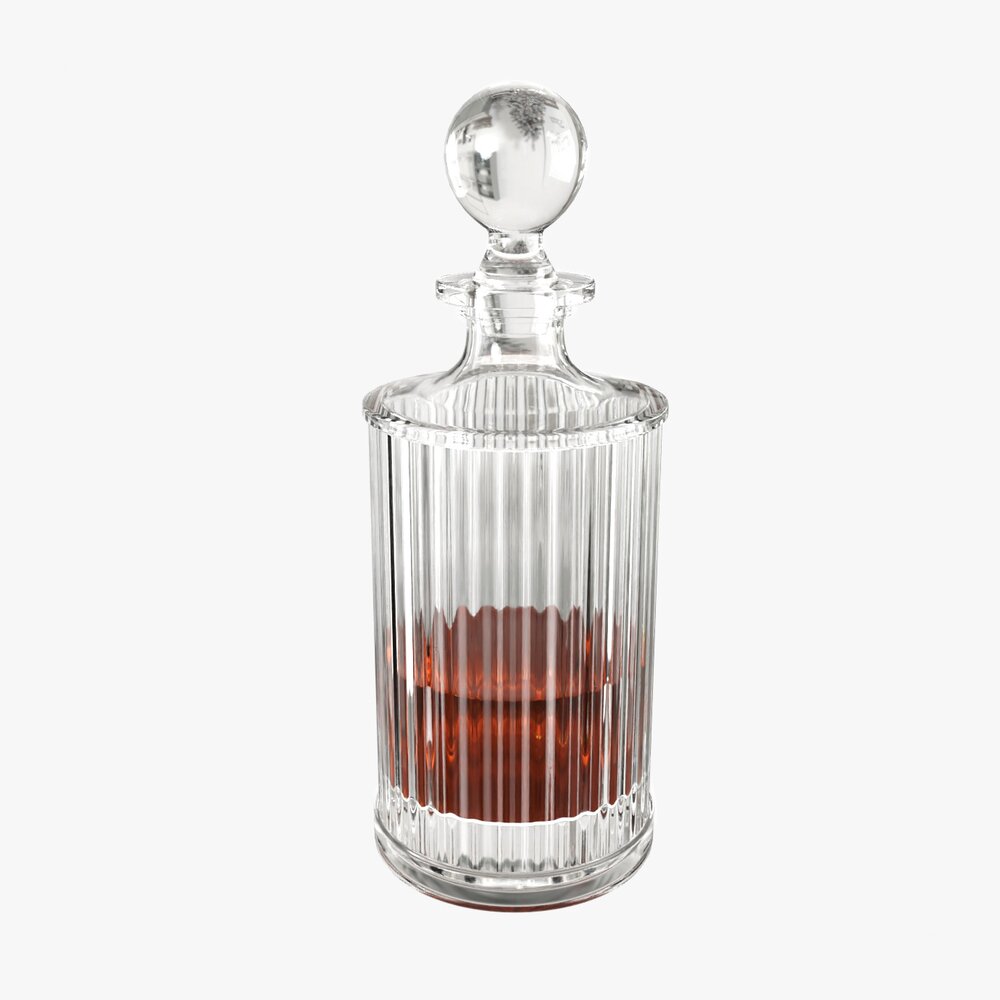 Bourbon Brandy Liquor Rum Whiskey Decanter 3D 모델 