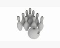 Bowling Ball And Pin Set 3D-Modell