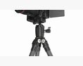 Canon DSLR Camera With Flash On A Tripod Modello 3D