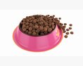 Cat Food Bowl Pink With Print 3Dモデル