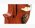 Classick Brown Violin With Bow Modelo 3d