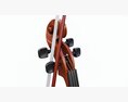 Classick Brown Violin With Bow 3D 모델 