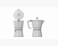 Classic Stovetop Espresso Coffee Maker 3D 모델 