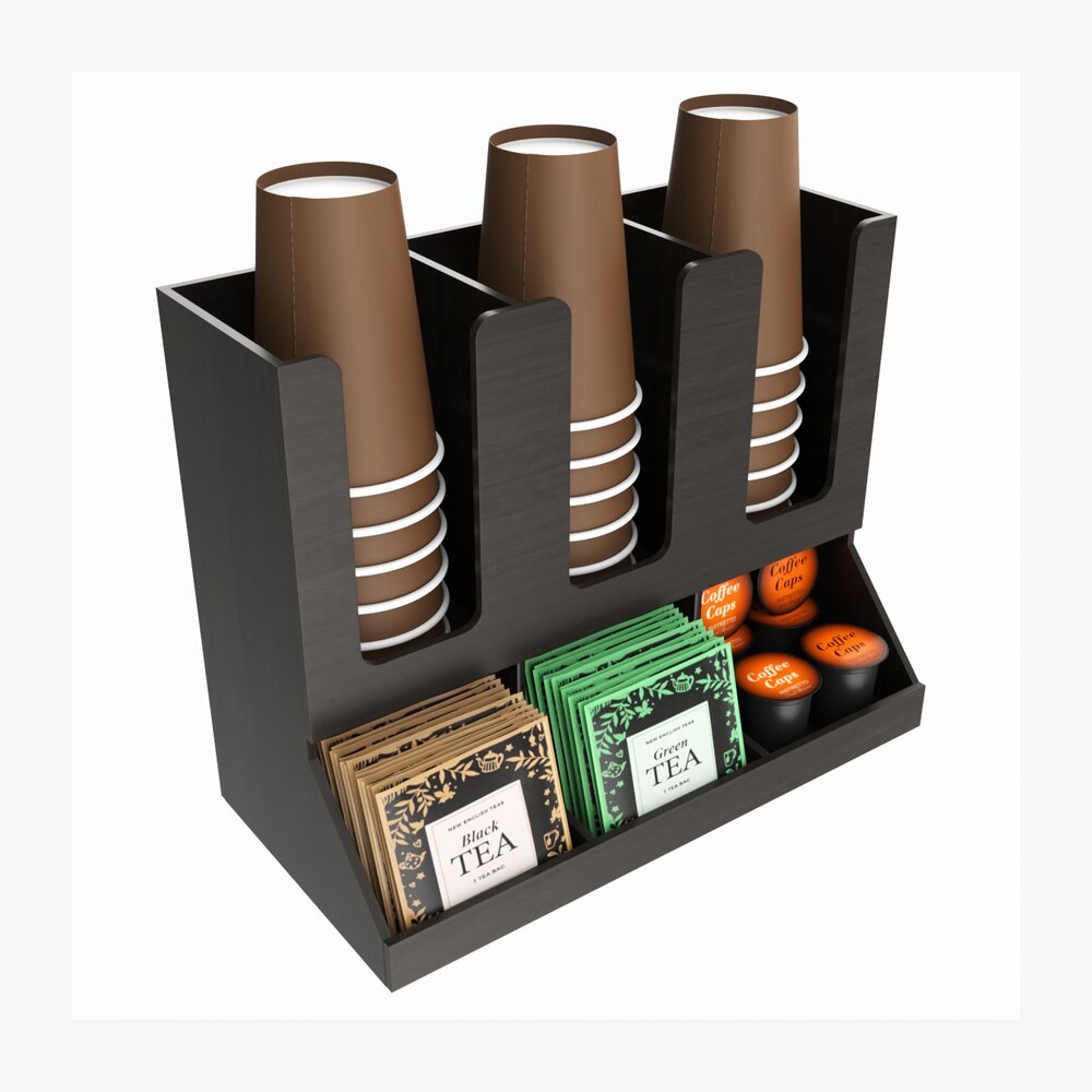 Coffee And Tea Station Organizer 3D model
