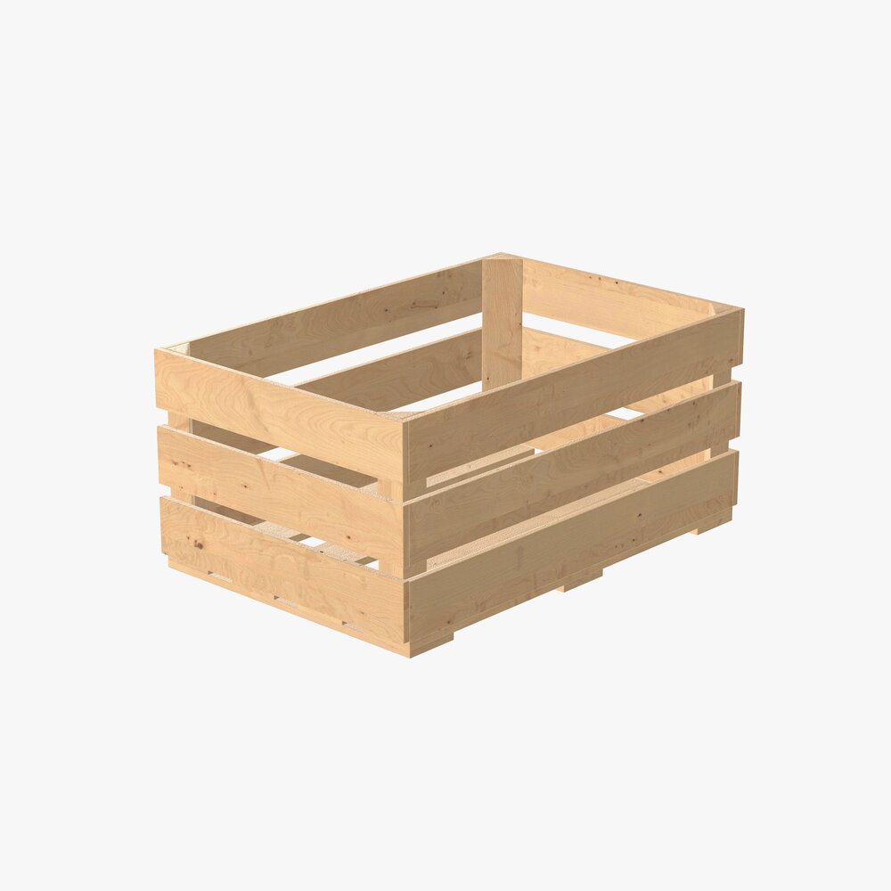 Wooden Box 3D model