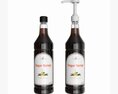 Coffee Flavor Syrup Bottle With Pump 3D 모델 
