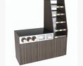 Coffee Station Bar Cabinet Commercial Industrial Modello 3D