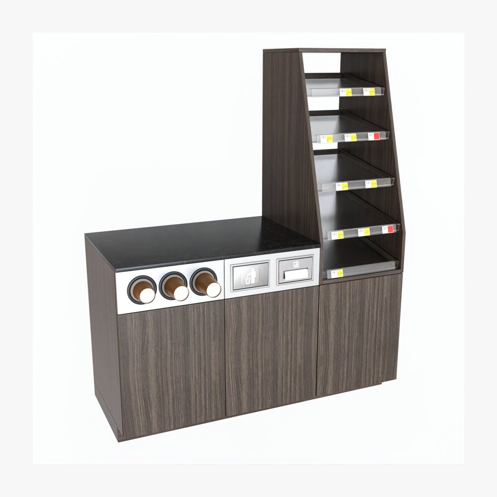 Coffee Station Bar Cabinet Commercial Industrial 3D model