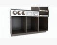 Coffee Station Bar Cabinet Commercial Industrial Modelo 3D