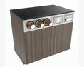 Coffee Station Bar Cabinet Furniture Commercial Industrial 01 3D 모델 