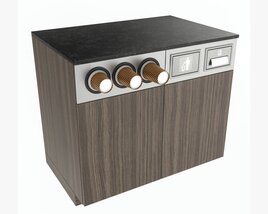 Coffee Station Bar Cabinet Furniture Commercial Industrial 01 Modelo 3D