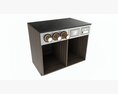 Coffee Station Bar Cabinet Furniture Commercial Industrial 01 3D 모델 
