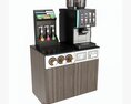 Coffee Station Bar Cabinet Furniture Commercial Industrial 02 3Dモデル