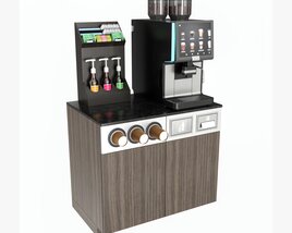Coffee Station Bar Cabinet Furniture Commercial Industrial 02 3D модель