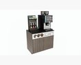 Coffee Station Bar Cabinet Furniture Commercial Industrial 02 Modelo 3d
