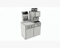 Coffee Station Bar Cabinet Furniture Commercial Industrial 02 3d model