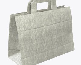 Fabric Bag Medium With Handle Modelo 3d