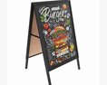 Dual Pavement Sign Poster 3D 모델 