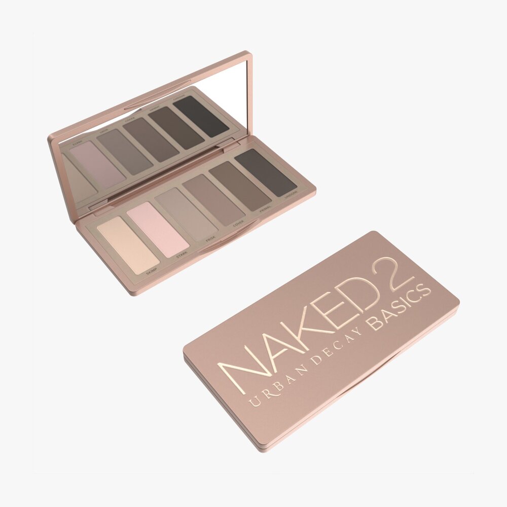 Eyeshadow Palette 6 Shadows Urban Decay Naked 2 3D-Modell