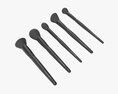 Face Brush Collection 5 Piece 3D-Modell
