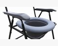 Folding Frame Commode Chair With Pot 3d model