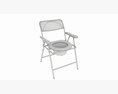 Folding Frame Commode Chair With Pot 3D模型