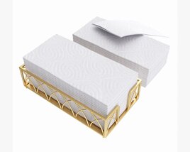 Hand Paper Napkins With Holder Modelo 3d