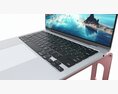 Laptop Notebook On Aluminum Riser Stand 3D модель