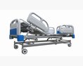 Medical Adjustable Five Functions Hospital Bed 3d model