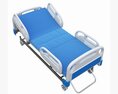 Medical Adjustable Five Functions Hospital Bed With Matress Modelo 3D