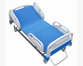 Medical Adjustable Five Functions Hospital Bed With Matress 3D 모델 
