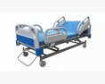 Medical Adjustable Five Functions Hospital Bed With Matress 3d model