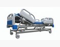 Medical Adjustable Five Functions Hospital Bed With Matress 3D-Modell
