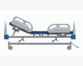 Medical Adjustable Five Functions Hospital Bed With Matress Modello 3D
