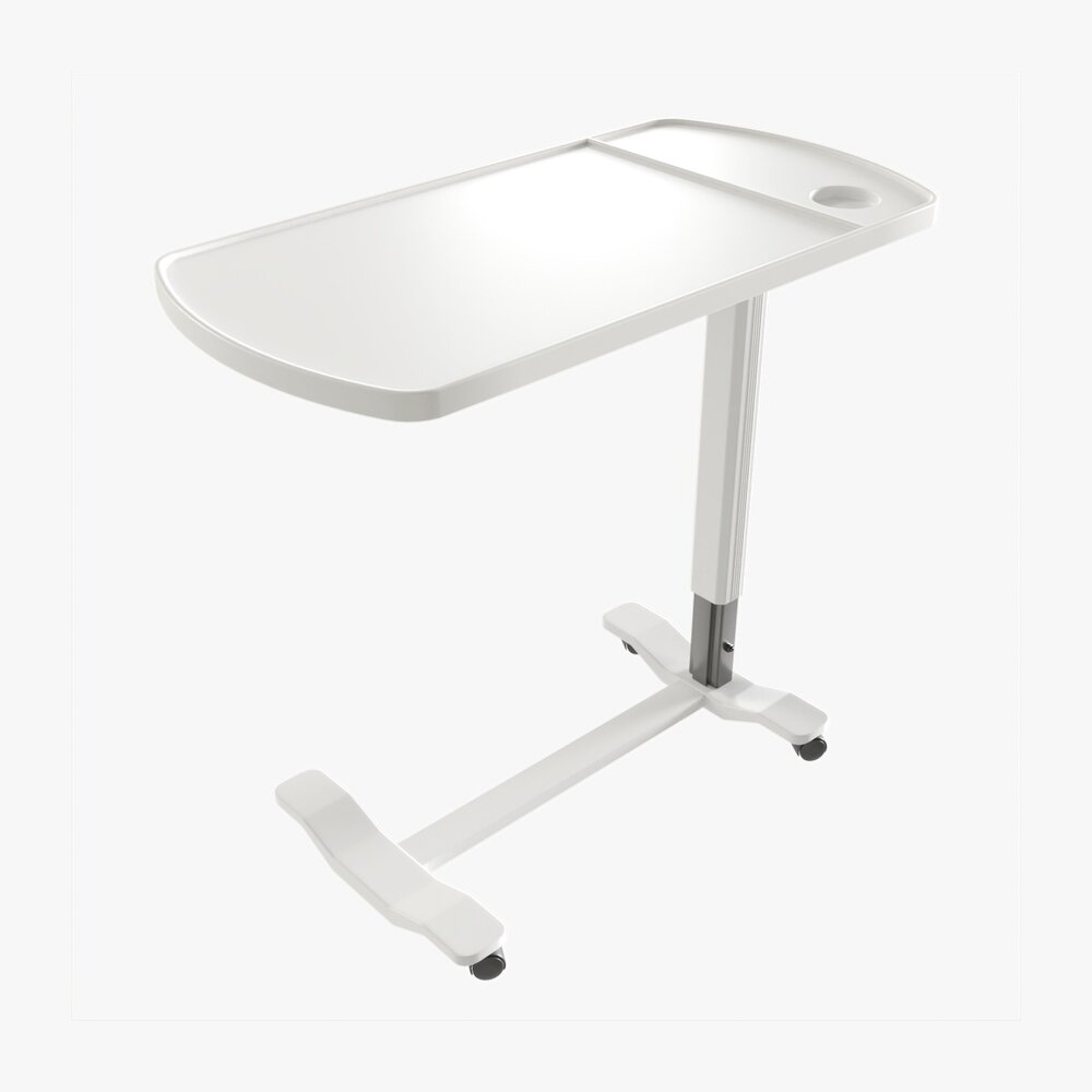 Medical Mobile Food Over Bed Table Modelo 3d