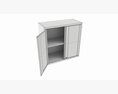 Metal Garage Wall Storage Cabinet With Lock 3D модель