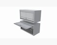 Metal Garage Wall Storage Shelves With Lock 3Dモデル