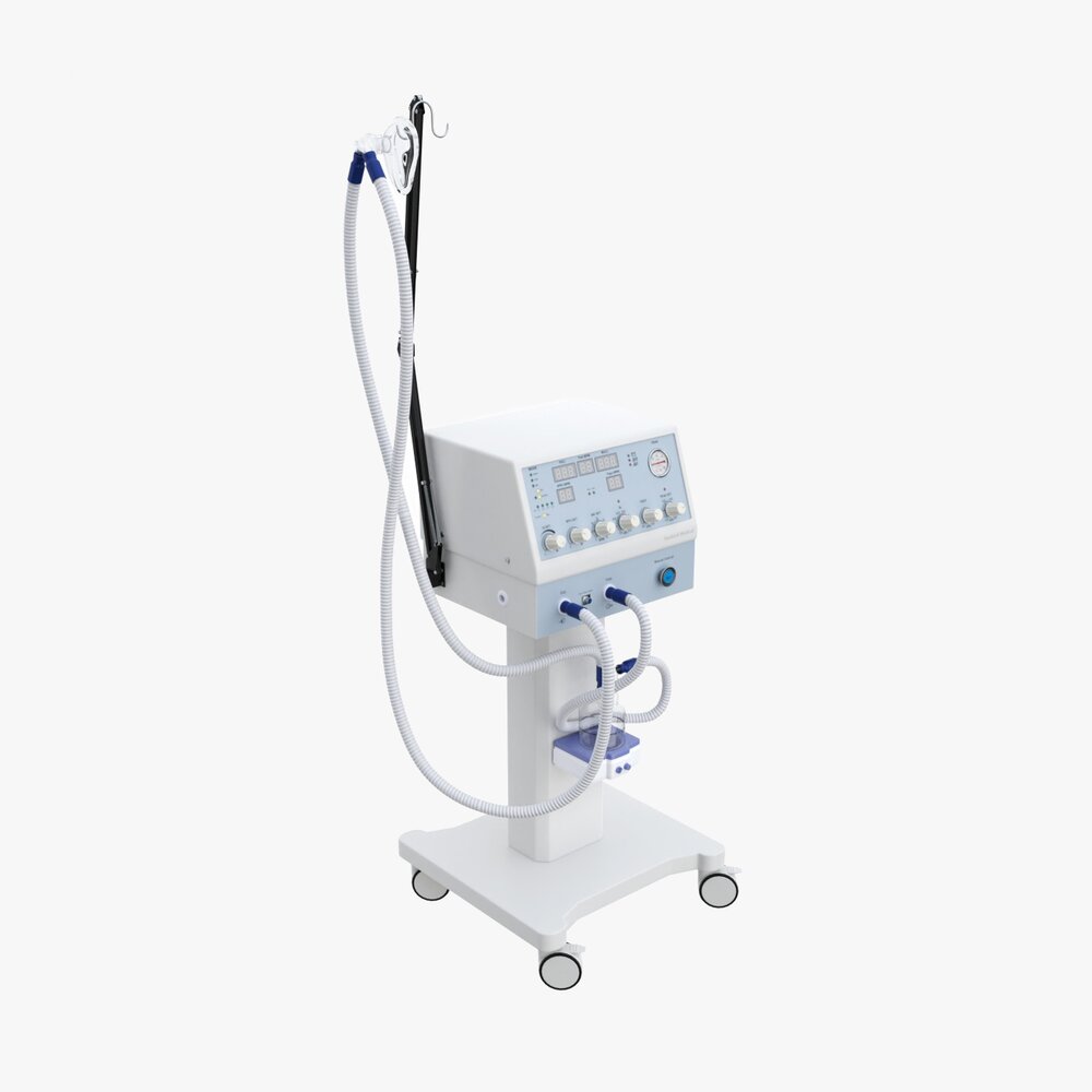 Mobile Electric Medical Lung Ventilator Modelo 3d