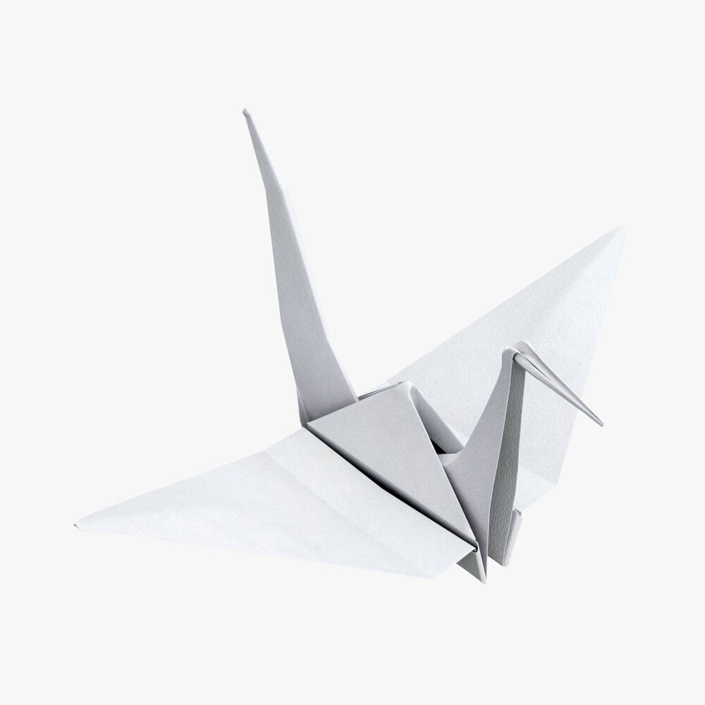 Origami Paper Crane 3D model