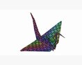 Origami Paper Crane Modello 3D