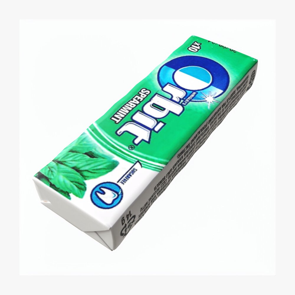 Pack Of Chewing Gum Orbit 01 3D 모델 