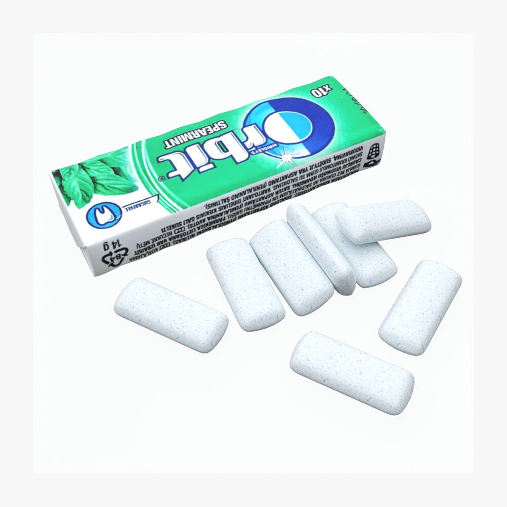 Pack Of Chewing Gum Orbit 02 3Dモデル