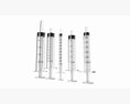 Plastic Syringes 1ml 3ml 5ml 10ml 20ml Modelo 3d