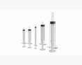 Plastic Syringes 1ml 3ml 5ml 10ml 20ml 3D-Modell