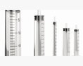 Plastic Syringes 1ml 3ml 5ml 10ml 20ml 3D模型