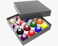 Pool Balls In Paper Box 3d model