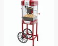 Popcorn Vintage Cart On Wheels 3d model